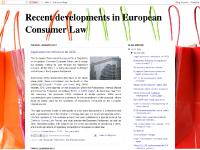 Recent developments in European Consumer Law Recent developments in European Consumer Law