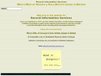 record-information-services - RECORD INFORMATION SERVICES - CATALOGUES - WHO'S WHO OF GROUPS & SOLO ARTISTS