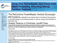recyclonepowermaster.com MSW Recycling, Renewable Energy, Landfill Reduction