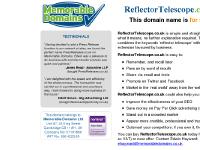 reflectortelescope - The domain name ReflectorTelescope.co.uk is for sale. Own it today. Find out how...