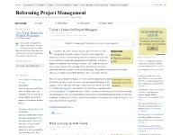 Reforming Project Management — The magazine for the project age
