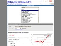 liten refractiveindex.info skärmbild
