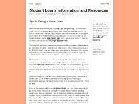 Student Loans Information and Resources — getting a student loan, financial aid, government grants and more… Student Loans Information and Resources — getting a student loan, financial aid, government grants and more…