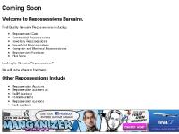 Genuine Repossessions and Repossessed Items