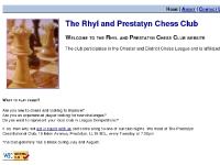 The Rhyl and Prestatyn Chess Club