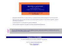 Roger A Kington - Chartered Surveyor Derbyshire