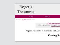 rogetsthesaurus - Roget's Thesaurus of Synonyms and Antonyms -- Free Online Thesaurus for English Words