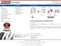 roton.com Lead Screws, Lead Nuts, Acme Lead Screws