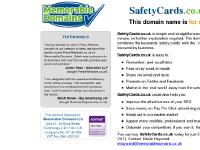 safetycards - The domain name SafetyCards.co.uk is for sale. Own it today. Find out how... safetycards - The domain name SafetyCards.co.uk is for sale. Own it today. Find out how...