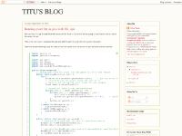 TITU'S BLOG TITU'S BLOG