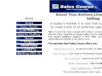 salescourse.co.uk Selling skills, sales targets, sales strategy
