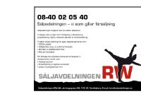 Säljavdelningen 08-40020540