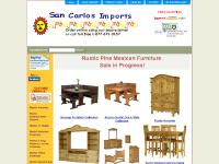 sancarlosimports.com rustic pine furniture, rustic mexican furniture, wood furniture