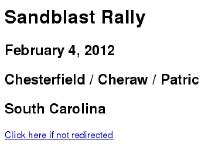 SandBlast Rally - Cheraw, South Carolina