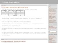Thomas’ Developer Blog Thomas’ Developer Blog