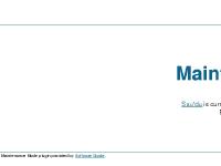 Sau’du » Maintenance Mode