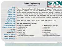  Vehicle Lifts, Coil Handling, Platform Lifts, Hydraulic Lifts