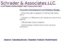 Schrader & Associates, LLC Schrader & Associates, LLC