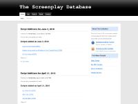 The Screenplay Database The Screenplay Database