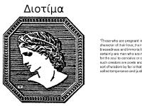 In honor of Diotima of Mantineia In honor of Diotima of Mantineia