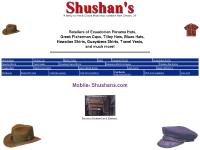 Shushan's - Purveyor of Ladies & Mens Wear including, Hats, Caps, Hawaiian Shirts, Guayabera Shirts, Travel Vests, Ties, Suspenders, Socks. Shushan's - Purveyor of Ladies & Mens Wear including, Hats, Caps, Hawaiian Shirts, Guayabera Shirts, Travel Vests, Ties, Suspenders, Socks.