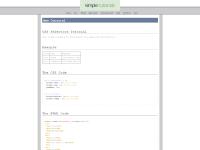 Simple Tutorials :: Short and sweet. Simple Tutorials :: Short and sweet.