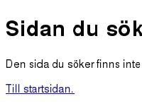 Sidan du söker finns inte.