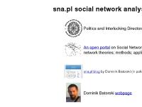 sna.pl network analysis, sieci, Batorski sna.pl network analysis, sieci, Batorski