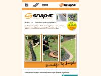 Snap-it Quick Edge: Landscape Edging & Border System for use by professional landscapers, hardscapers, home handyman & DIY user. Snap-it Quick Edge: Landscape Edging & Border System for use by professional landscapers, hardscapers, home handyman & DIY user.