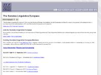 The Societas Linguistica Europaea The Societas Linguistica Europaea