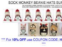 SOCK MONKEY HATS