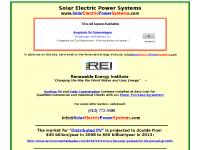 Solar Electric Power Systems Solar Electric Power Systems