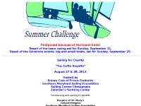 Summer Challenge Summer Challenge