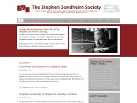 The Stephen Sondheim Society The Stephen Sondheim Society