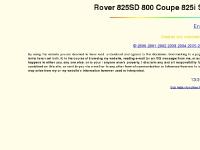 Rover 800 825SD 800 Coupe 825i SD1 and Land Rover Web Site Rover 800 825SD 800 Coupe 825i SD1 and Land Rover Web Site
