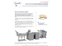 Spedo forms cutters mergers continuous processing and print finishing equipment