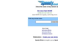 Speedy Whois - Check the owner of any domain name!