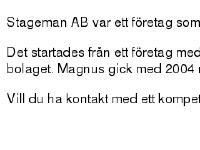 stageman.se ADV Idé & Design AB, Publikteknik