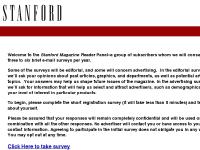 Stanford Alumni Magazine Reader Panel Stanford Alumni Magazine Reader Panel