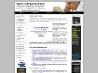 stocktradinginformation.net learn to trade stocks online, stock trading information, beginner stock trader