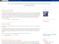 Study Opportunities Computer Applications Technology