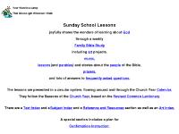 Sunday School Lessons, a lectionary based Bible study Sunday School Lessons, a lectionary based Bible study