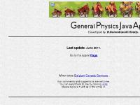 General Physics Java Applets