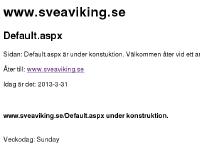 statistik för sveaviking - www.sveaviking.se Default.aspx är under konstruktion