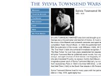 The Sylvia Townsend Warner Archive: Home The Sylvia Townsend Warner Archive: Home