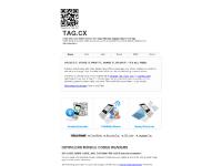 TAG.CX: Create and generate your own mobile phone code, sema code, QR code and DataMartix code. TAG.CX: Create and generate your own mobile phone code, sema code, QR code and DataMartix code.