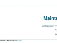 Ted Andersson » Maintenance Mode Ted Andersson » Maintenance Mode