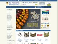  Phono Record Beads (Black), Chevron Krobo Fancy Powderglass Beads, Ethiopian White Metal Bicone Beads, Glass Snake Beads