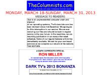 The Columnists.com has columns about entertainment, television, music, and screen classics The Columnists.com has columns about entertainment, television, music, and screen classics