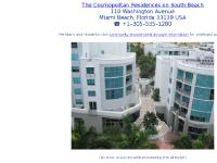 The Cosmopolitan Residences on South Beach Condominium Association, Inc. The Cosmopolitan Residences on South Beach Condominium Association, Inc.